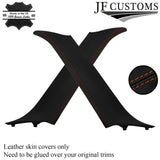 TAN STITCH ITALIAN LEATHER PILLAR KIT COVERS FOR BMW MINI R50 R53 01-06