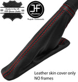 RED STITCHING REAL LEATHER HANDBRAKE GAITER FITS FIAT DOBLO 2010-2015 CUSTOM NEW