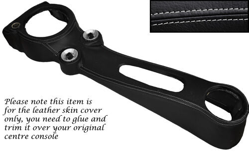 GREY STITCH CENTRE CONSOLE LEATHER COVER FITS ROVER 25 & MGZR 04-06 FACELIFT