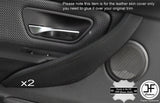 BLACK STITCH 2X FRONT DOOR HANDLE TRIM LEATHER COVERS FITS BMW F34 GT 2012-2017