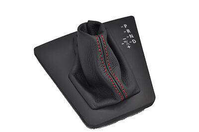 FITS BMW X3 E83 AUTOMATIC LEATHER GEAR GAITER red stitch CUSTOM NEW MADE IN UK