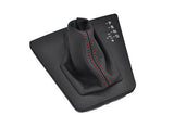 FITS BMW X3 E83 AUTOMATIC LEATHER GEAR GAITER red stitch CUSTOM NEW MADE IN UK