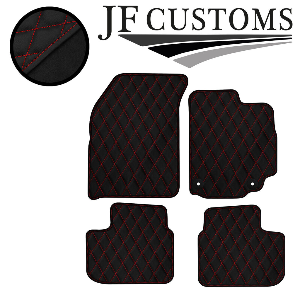 RED DIAMOND STITCH VINYL 4X TAILORED FLOOR CARPETS FOR SUZUKI SX4 MK1 06-13