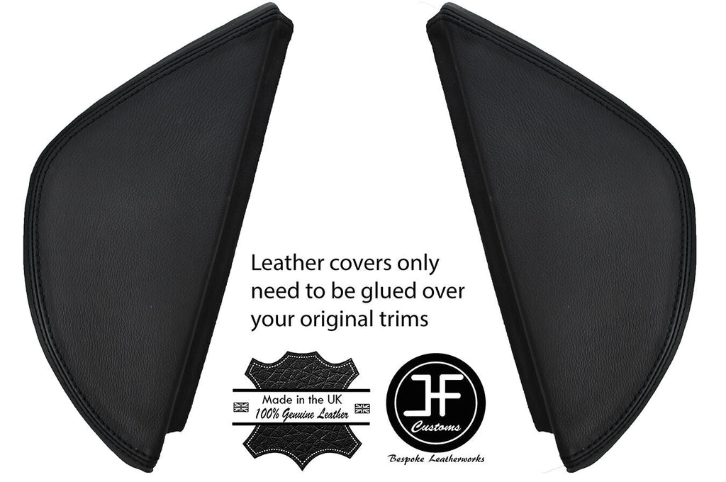 BLACK STITCHING 2X DASH END SIDE TRIM COVERS FITS VW T5 TRANSPORTER 2003-2011