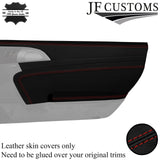 D RED ST. 2X DOOR CARD TRIM KIT LEATHER COVERS FOR PORSCHE 987 CAYMAN 05-12 JF2