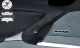 BLACK STICH 2X REAR DOOR HANDLE LEATHER COVERS FITS LEXUS IS200 IS220 06-12