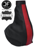 BLACK & RED REAL LEATHER HANDBRAKE GAITER FITS FIAT COUPE FA/175 1993-2000