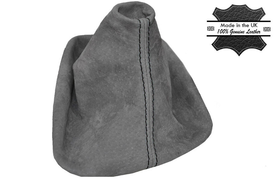 BLACK STITCH MANUAL GRAPHITE SUEDE GEAR GAITER FITS BMW 3 SERIES E36 E46