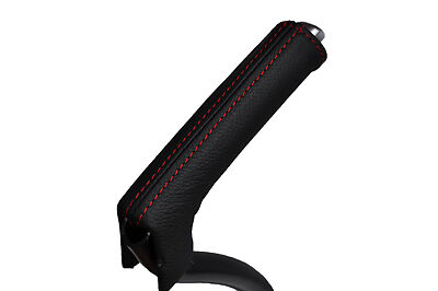red stitch FITS VOLVO S40 V50 08-12  LEATHER HANDBRAKE HANDLE COVER ONLY