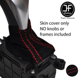 RED STITCH REAL SUEDE AUTOMATIC GEAR GAITER FOR BMW X5 2013-2018 CUSTOM NEW