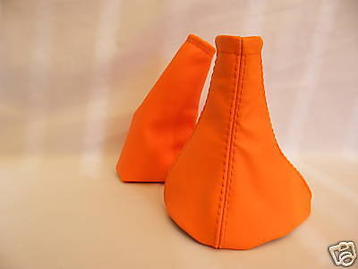 FITS FORD FOCUS ST Mk3 GAITORS GENUINE ORANGE LEATHER 05+ CUSTOM NEW MADE IN UK