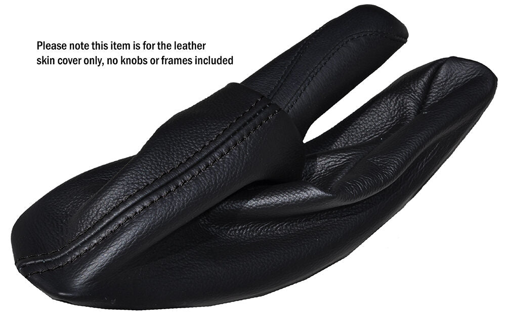 BLACK STITCH LEATHER SKIN HANDBRAKE GAITER FITS BMW 3 SERIES F30 F31 2012-2015
