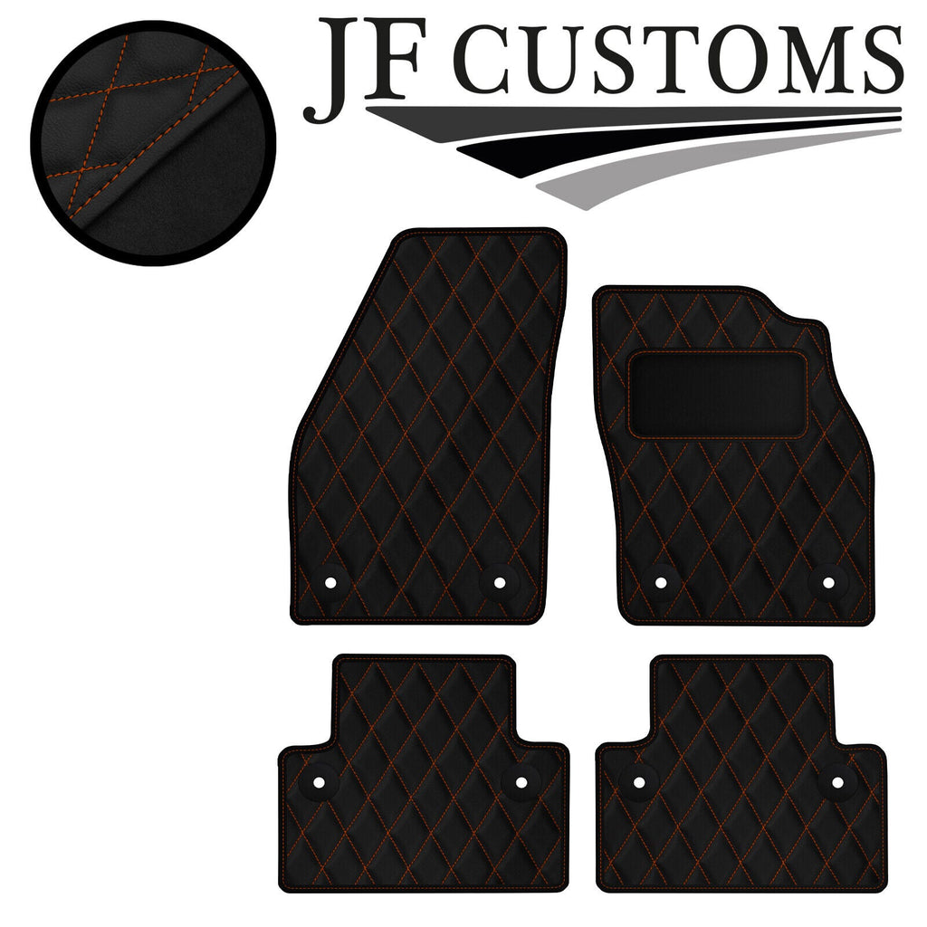 TAN DIAMOND STITCH VINYL 4X TAILORED FLOOR CARPETS FOR VOLVO V50 04-12 JF1