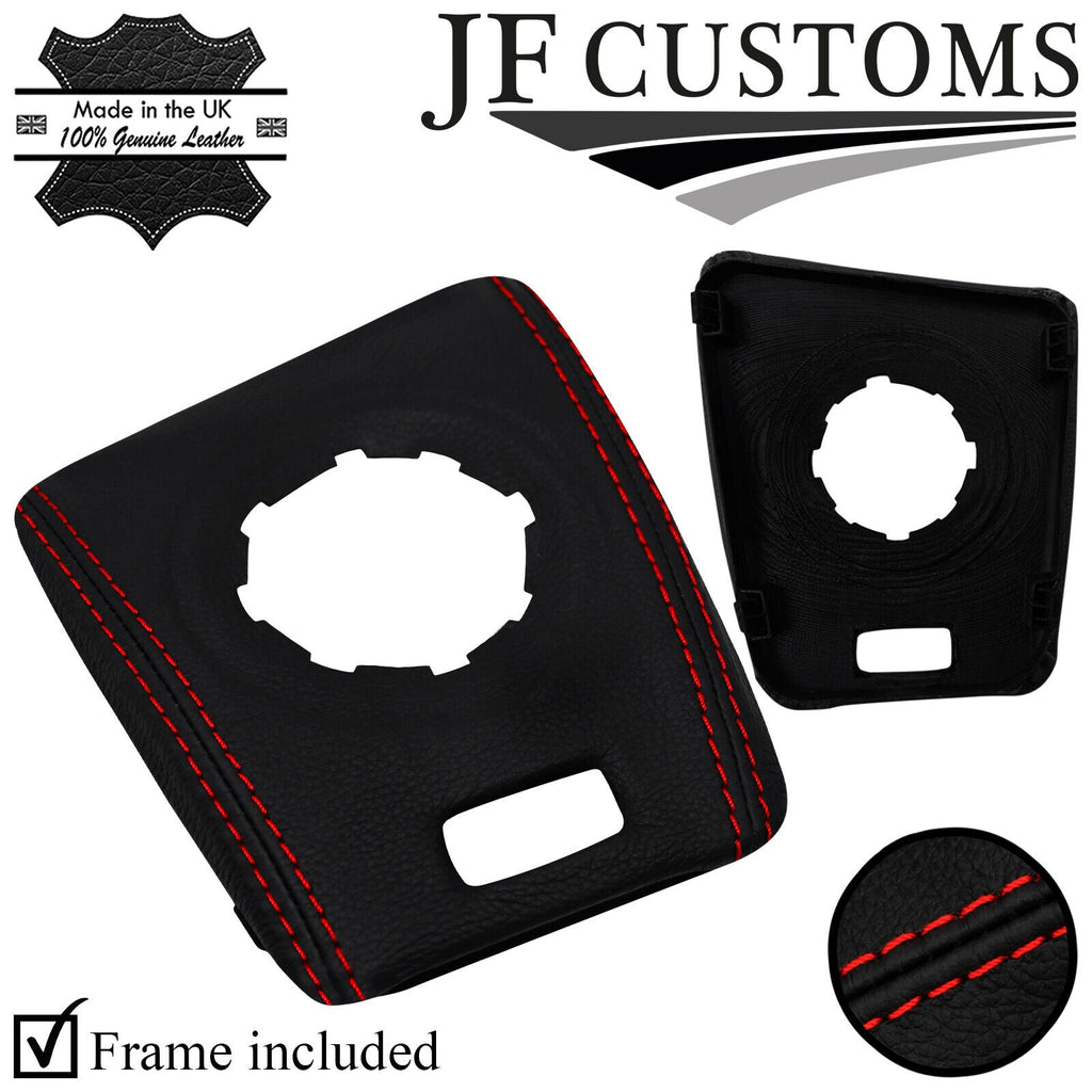 RED STITCH LEATHER SMG AUTOMATIC GEAR SURROUND TRIM FOR BMW E46 99-05 CUSTOM NEW
