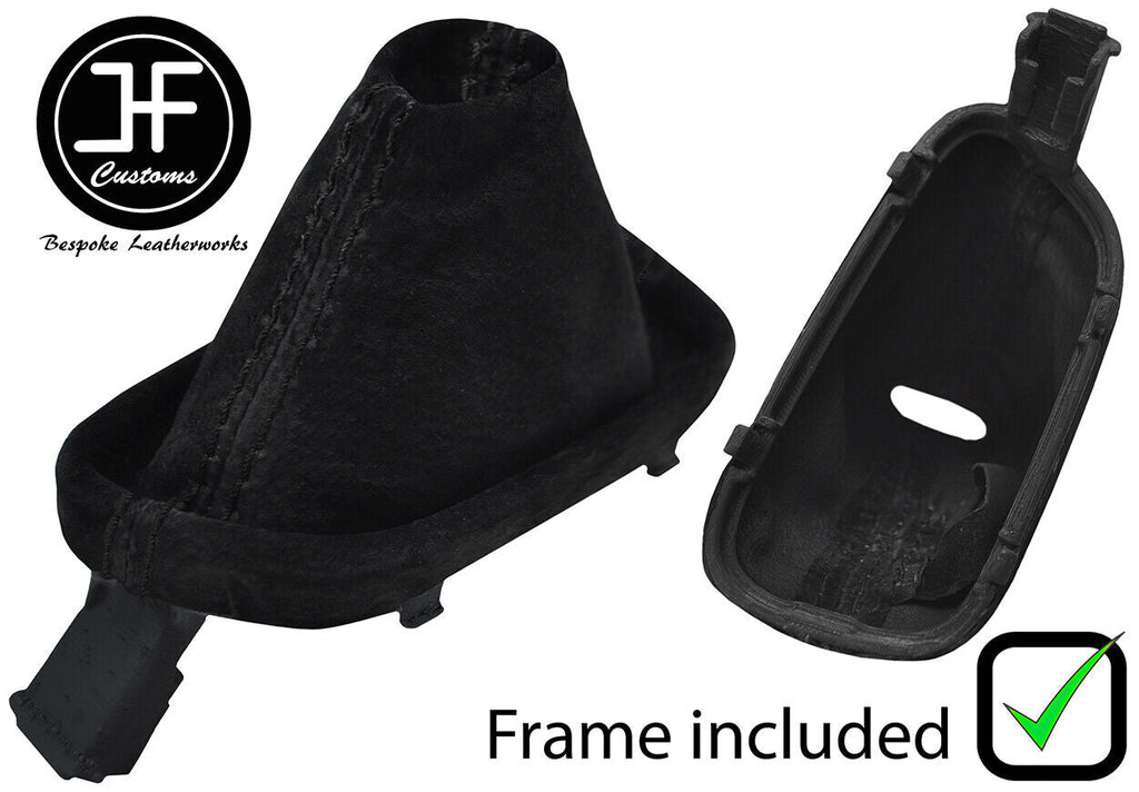 BLACK STITCH SUEDE AUTOMATIC GEAR + PLASTIC FRAME FOR DODGE CHALLENGER 15-18