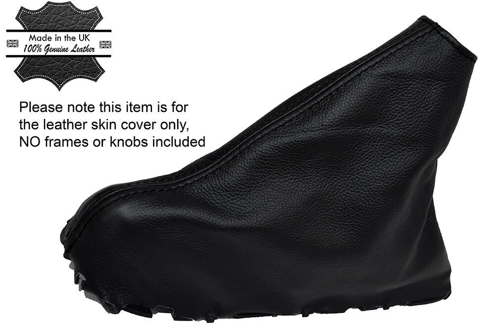 BLACK STITCHING LEATHER SKIN HANDBRAKE GAITER FITS MAZDA 3 2014-2016 CUSTOM NEW