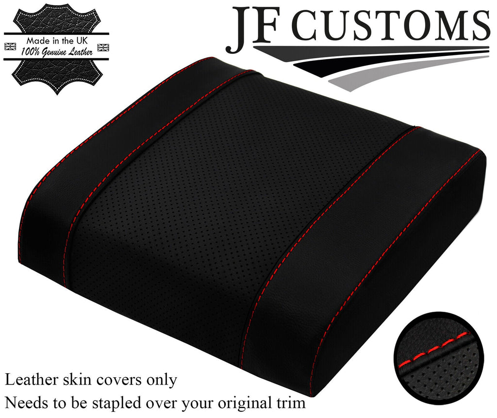 RED STITCH CONSOLE CUBBY BOX LID COVER FOR LAND ROVER DEFENDER 07-16 DSG2