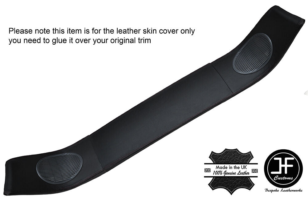 BLACK STITCH REAR SPEAKER PANEL LEATHER COVERS FOR HONDA CRX DEL SOL 92-98