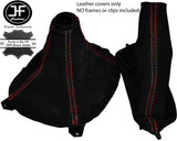 RED STITCH SUEDE MANUAL GEAR & HANDBRAKE GAITER FITS MAZDA RX-7 MK3 1992-2002