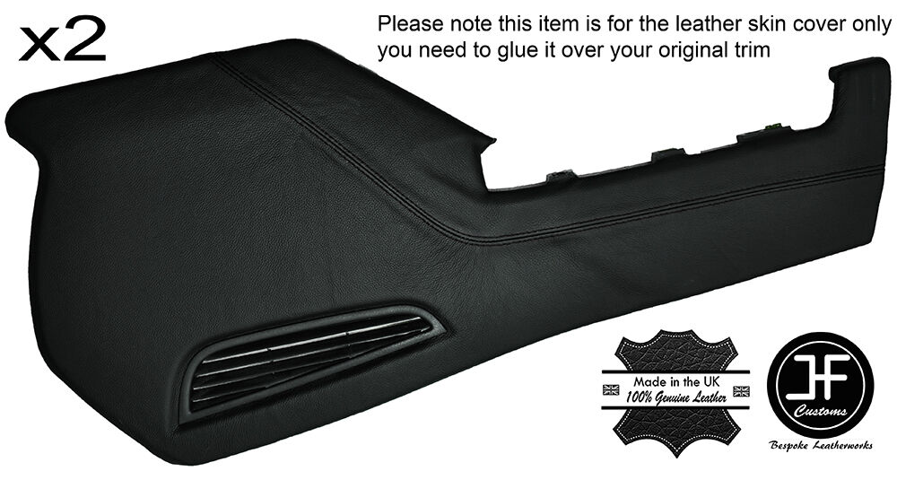 BLACK STITCH 2X CONSOLE SIDE TRIM COVERS FITS RANGE ROVER VOGUE L322 07-12