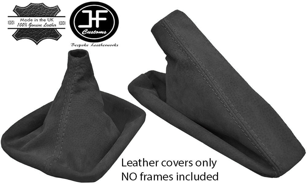 DARK GREY REAL SUEDE GEAR & HANDBRAKE GAITER FITS BMW 3 SERIES E36 E46 1991-2005