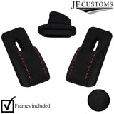2X D RED ST SUEDE SEAT TILT RELEASE LEVER KNOB & TRIM FOR PORSCHE 944 924 928