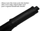 BLACK STITCH LEATHER HANDBRAKE HANDLE SKIN COVER FITS FORD KA 2009-2014