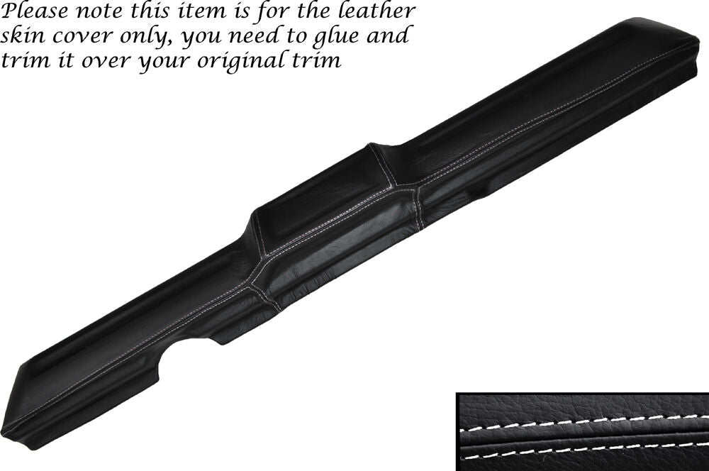 WHTE STITCH LOWER DASH LEATHER SKIN COVER FITS VW GOLF 1 MK1 JETTA CUSTOM NEW