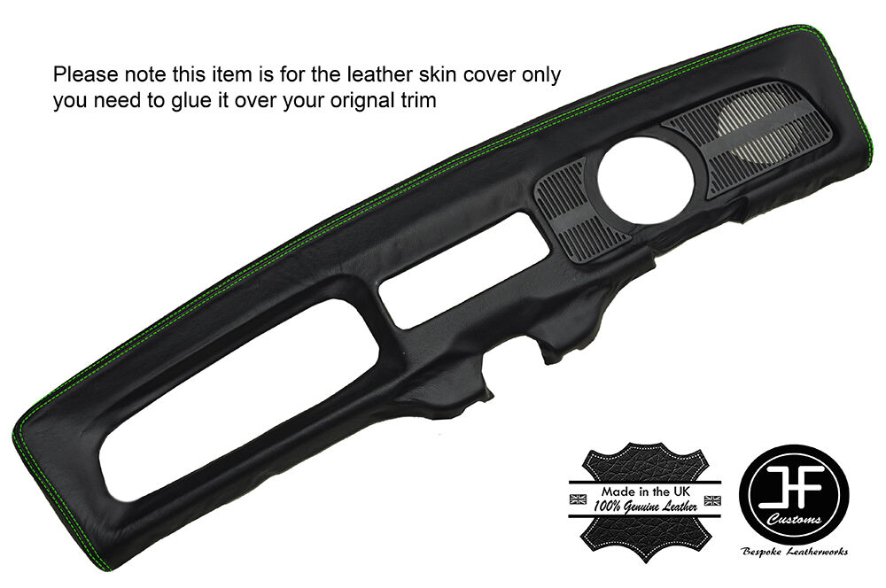 GREEN STITCH DASH DASHBOARD PAD LEATHER COVER FITS VW BEETLE CLASSIC 1968-1970