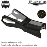 YELLOW STITCH FRONT CENTRE CONSOLE LEATHER COVER FITS VW  SCIROCCO MK3