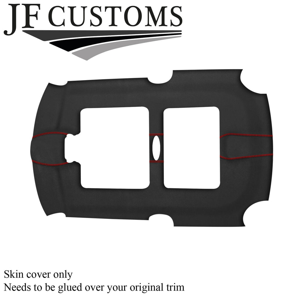 RED STITCH D GREY SUEDE SUN ROOF HEADLINER COVER FOR BMW MINI R50 R53 01-06