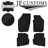 WHITE DIAMOND STITCH VINYL 4X TAILORED FLOOR MAT CARPETS FOR SEAT IBIZA 02-06