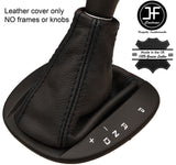 BLACK STITCH AUTO AUTOMATIC LEATHER GEAR GAITER FITS ALFA ROMEO MITO 2008-2016