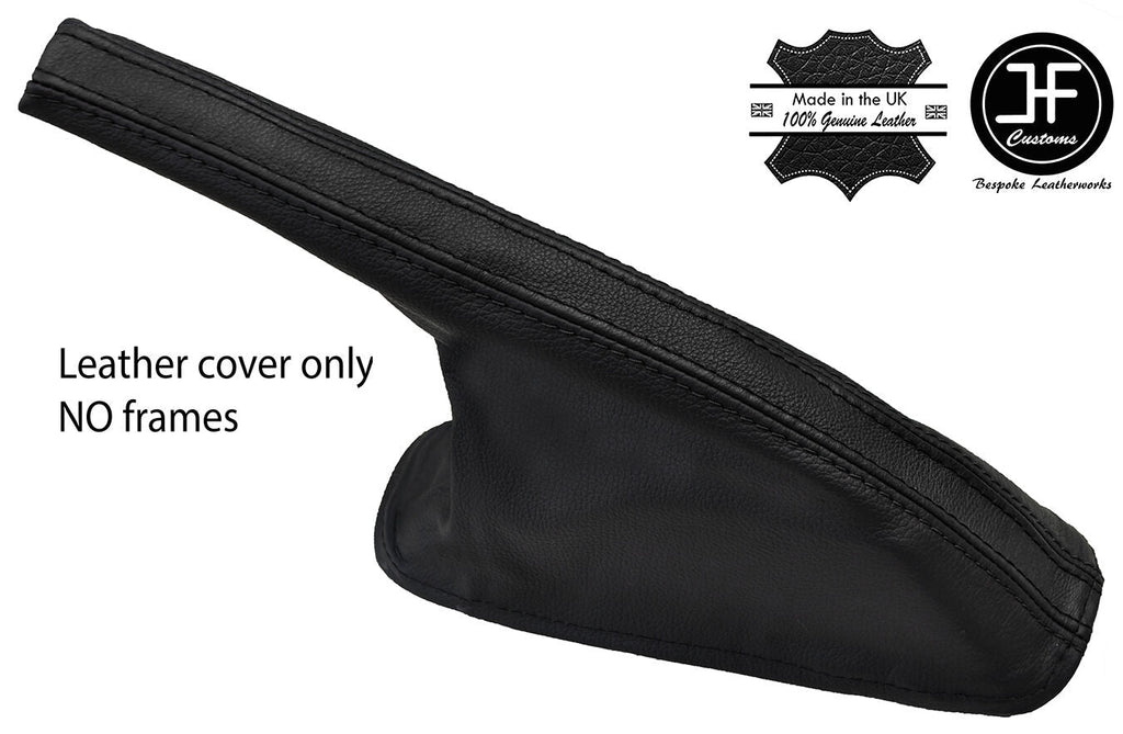 BLACK & BLACK TOP GRAIN LEATHER HANDBRAKE GAITER FITS VW GOLF MK2 1982-1991