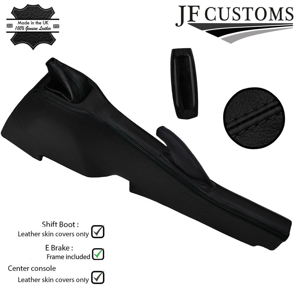 BLACK STITCH LEATHER GAITER SET+FRAME+CONSOLE TUNNEL COVERS FOR VAUXHALL VX220