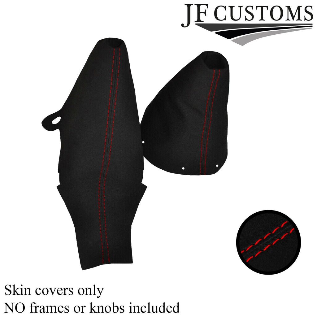 RED SITCH FITS BMW MINI R50 R53 GEAR HANDBRAKE PU SUEDE 2001-2006 NEW CUSTOM NEW