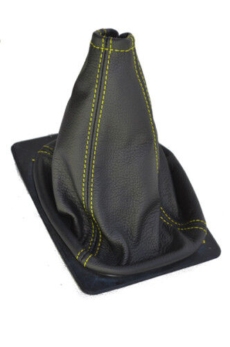 FITS PORSCHE 924 944 968 LEATHER GEAR GAITER yellow stitch CUSTOM NEW MADE IN UK