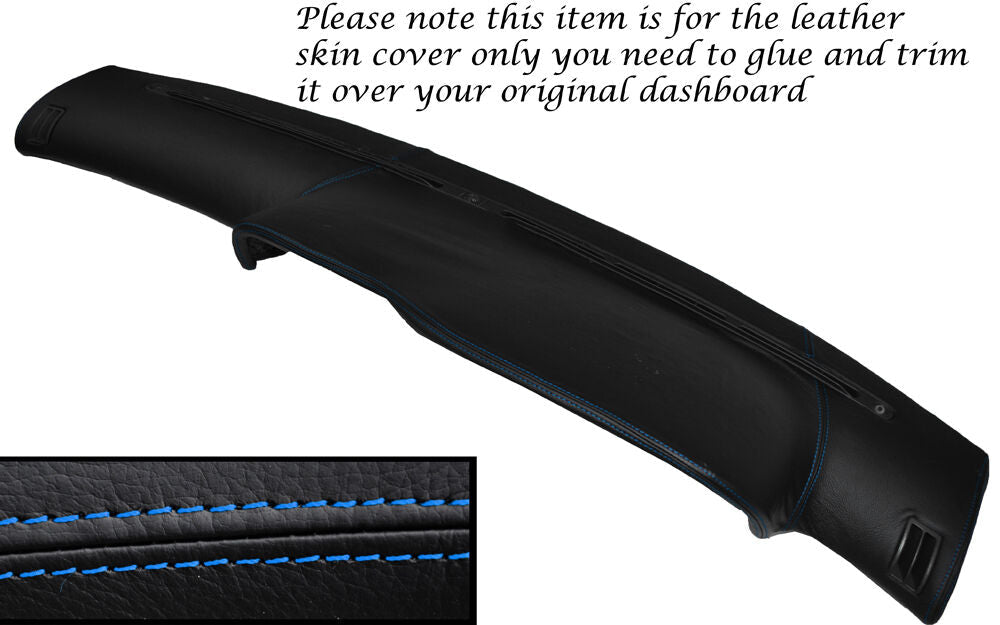 BLUE STITCH DASH DASHBOARD LEATHER SKIN COVER FITS RENAULT CLIO MK1 1990-1998