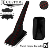 RED STITCH LEATHER HANDBRAKE+METAL FRAME FOR AUDI GT B2 QUATTRO UR 85-87