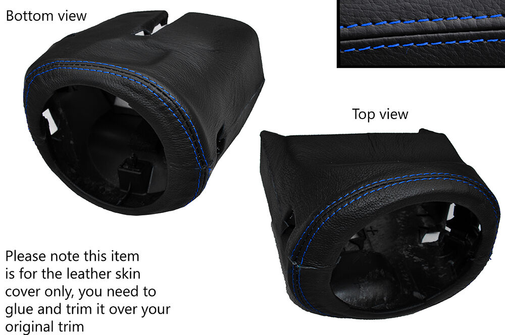 BLUE STITCH STEERING SHROUD LEATHER SKIN COVER FITS BMW Z3 1995-2003 CUSTOM NEW