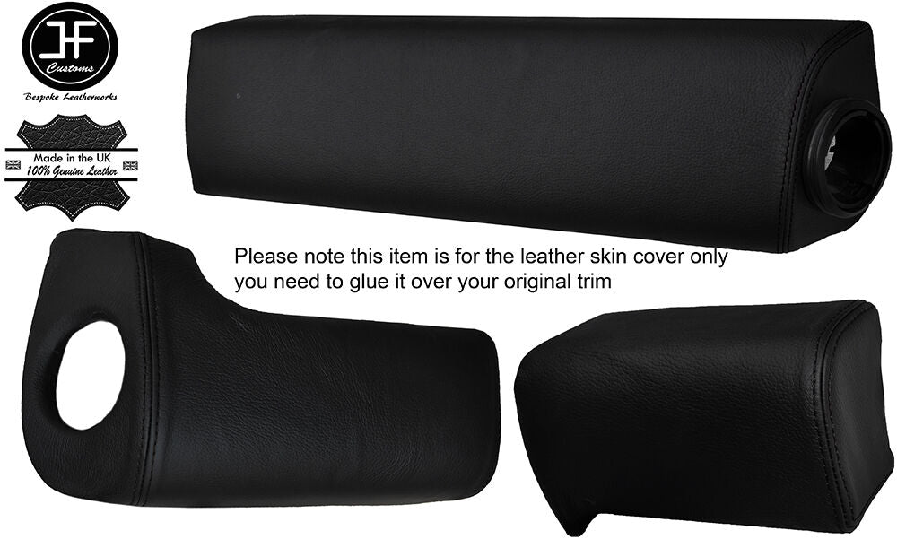 BLACK STITCH 3X DASH DASHBOARD PAD LEATHER COVERS FITS DELOREAN DMC-12 1981-83