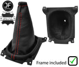 RED STITCH LEATHER MANUAL GEAR GAITER+PLASTIC FRAME FOR KIA RIO 2001-2005