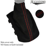 RED STITCHING SUEDE  MANUAL GEAR GAITER FITS CITROEN C4 CACTUS 2014-2018