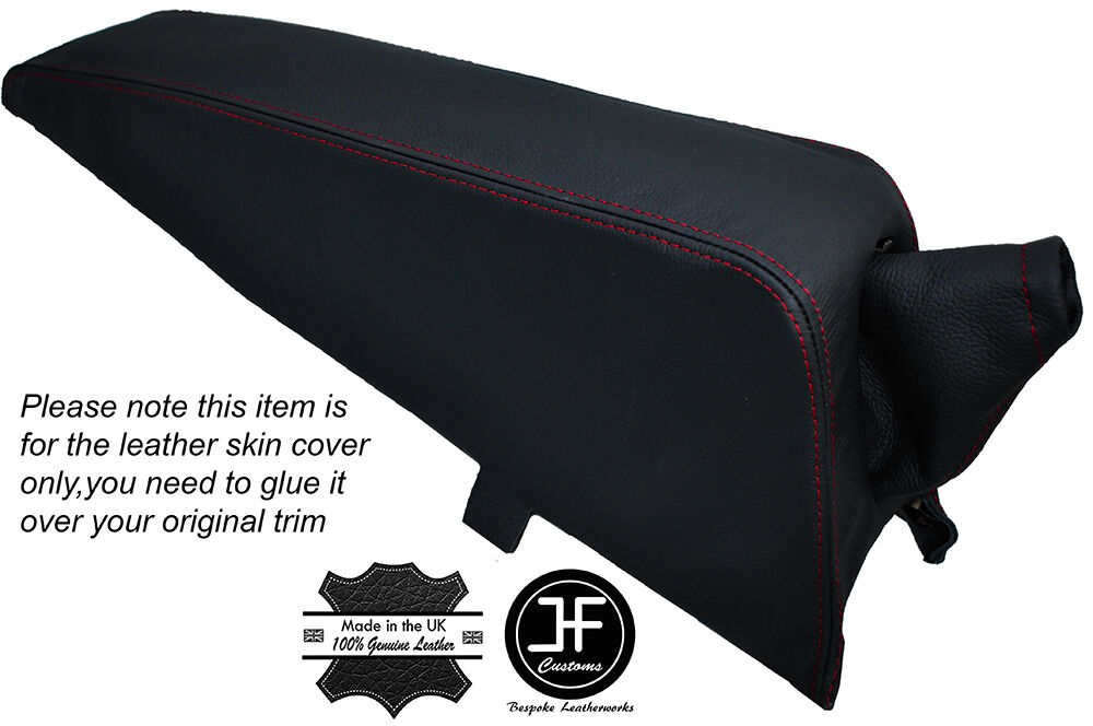 RED STITCH CONSOLE PAD & HANDBRAKE SKIN COVERS FITS TRIUMPH SPITFIRE MK3