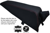 RED STITCH CONSOLE PAD & HANDBRAKE SKIN COVERS FITS TRIUMPH SPITFIRE MK3
