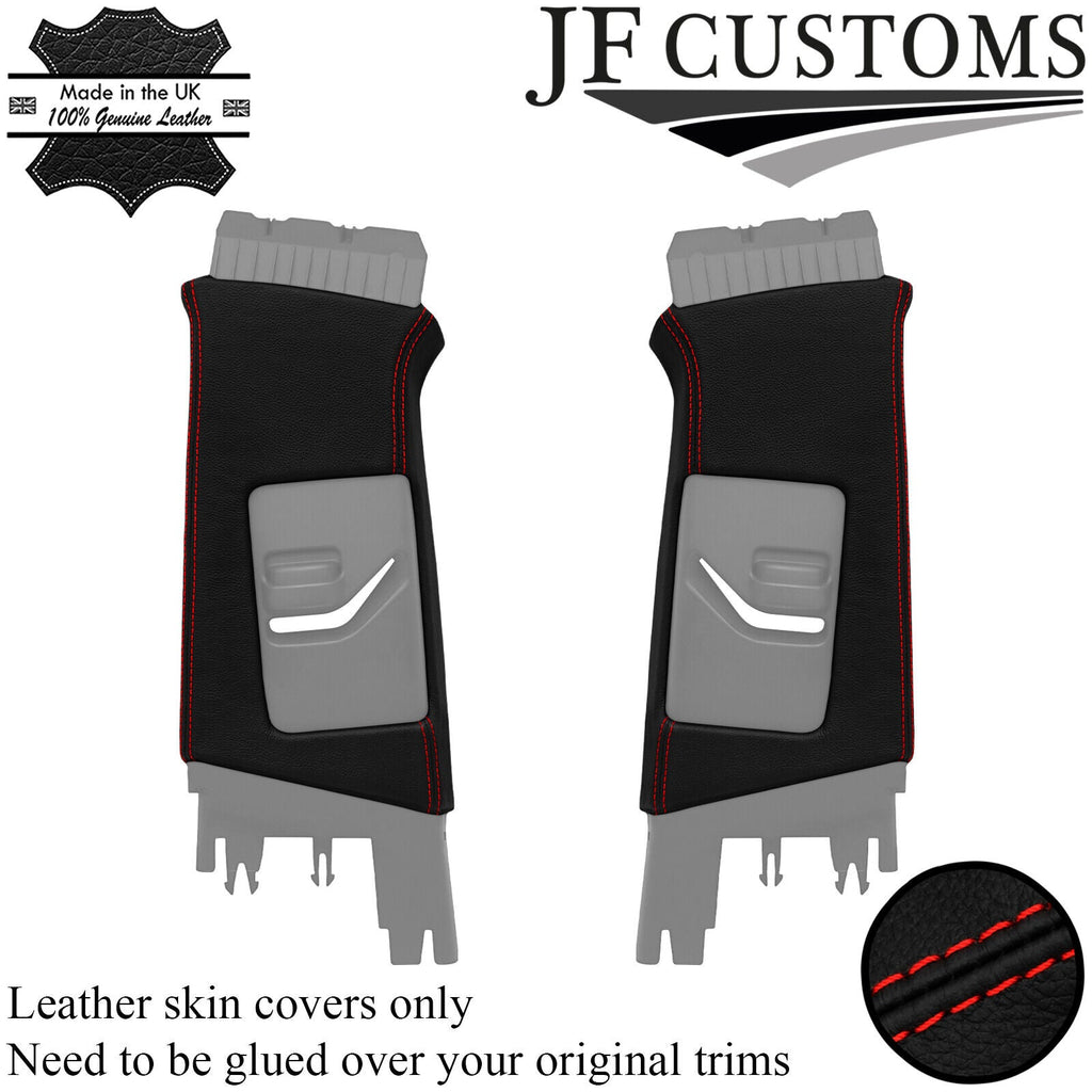 RED STITCH LEATHER 2X UPPER B PILLAR COVER FOR VAUXHALL INSIGNIA G09 MK1 08-17