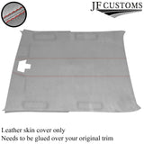 DARK RED STITCH LUXE SUEDE L GREY HEADLINER COVER FITS FORD SIERRA COSWORTH 3 DR