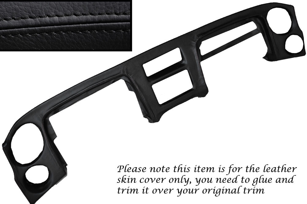 BLACK STITCH DASH DASHBOARD LEATHER SKIN COVER FITS TOYOTA MR2 MK1 AW11 84-90