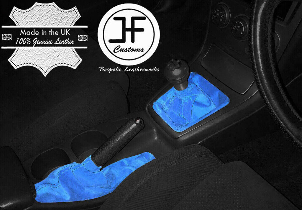 BLUE SUEDE MANUAL GEAR & HANDBRAKE GAITER FITS SUBARU IMPREZA WRX STI 2005-2007