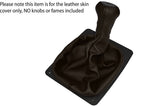 DARK BROWN LEATHER SKIN MANUAL GEAR GAITER SHIFT BOOT FITS PORSCHE 924 944 968